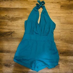 NEW BEBE TEAL ROMPER